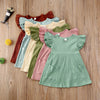 Girl's Cotton Flutter Sleeve Summer Dress