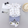 Boy's Short Sleeve Shirt with Casual Pants Suit