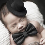 Boy's Baby Photo Prop Top Hat with Bow Tie