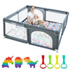 Baby Breathable Mesh Play Yard With Gate - Indoor & Outdoor Activity Center