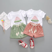 Girls Watermelon Short Sleeve Set