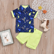 Boy's Dinosaur Short-Sleeved Shorts Set