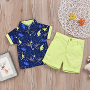 Boy's Dinosaur Short-Sleeved Shorts Set