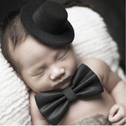 Boy's Baby Photo Prop Top Hat with Bow Tie