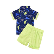 Boy's Dinosaur Short-Sleeved Shorts Set